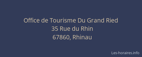 Office de Tourisme Du Grand Ried