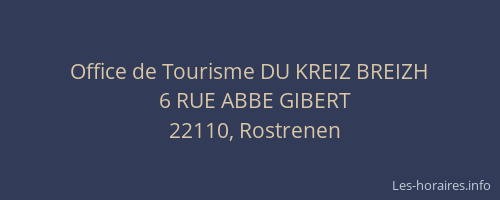 Office de Tourisme DU KREIZ BREIZH