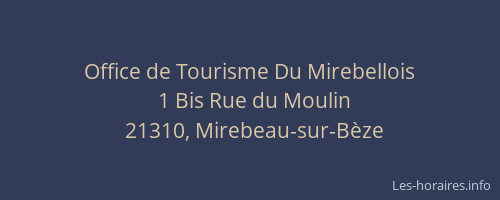 Office de Tourisme Du Mirebellois