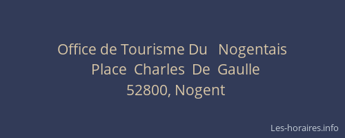 Office de Tourisme Du   Nogentais