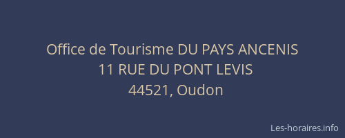 Office de Tourisme DU PAYS ANCENIS