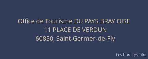 Office de Tourisme DU PAYS BRAY OISE