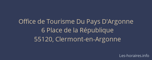 Office de Tourisme Du Pays D'Argonne