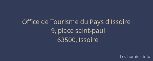 Office de Tourisme du Pays d'Issoire