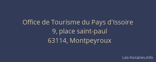 Office de Tourisme du Pays d'Issoire