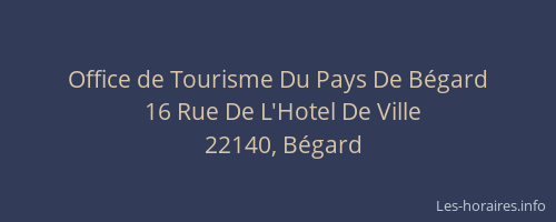 Office de Tourisme Du Pays De Bégard