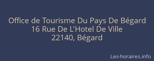 Office de Tourisme Du Pays De Bégard