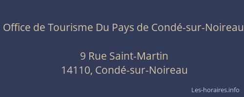 Office de Tourisme Du Pays de Cond&eacute;-sur-Noireau