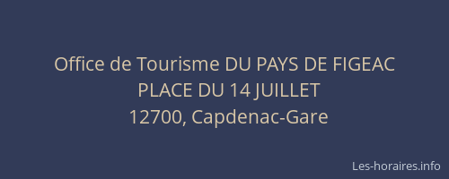 Office de Tourisme DU PAYS DE FIGEAC