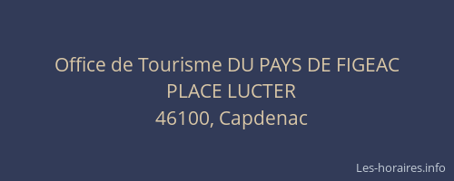 Office de Tourisme DU PAYS DE FIGEAC