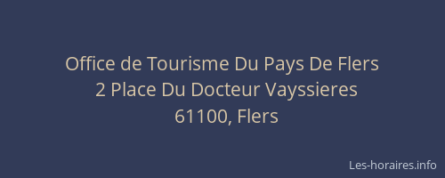 Office de Tourisme Du Pays De Flers