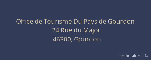 Office de Tourisme Du Pays de Gourdon