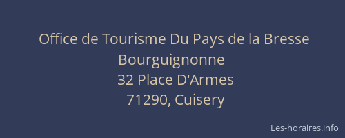 Office de Tourisme Du Pays de la Bresse Bourguignonne
