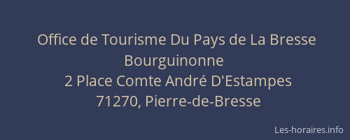 Office de Tourisme Du Pays de La Bresse Bourguinonne