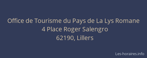 Office de Tourisme du Pays de La Lys Romane
