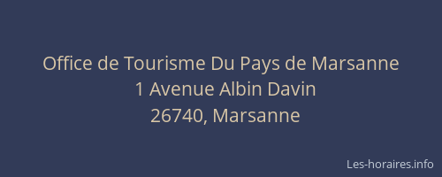 Office de Tourisme Du Pays de Marsanne