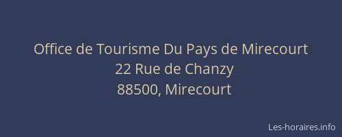 Office de Tourisme Du Pays de Mirecourt
