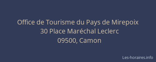 Office de Tourisme du Pays de Mirepoix
