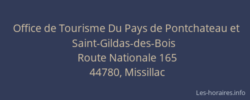 Office de Tourisme Du Pays de Pontchateau et Saint-Gildas-des-Bois