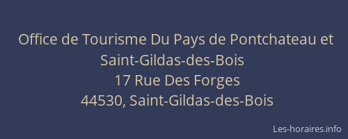Office de Tourisme Du Pays de Pontchateau et Saint-Gildas-des-Bois