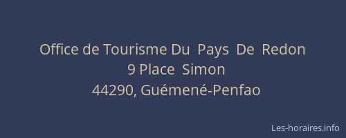 Office de Tourisme Du  Pays  De  Redon