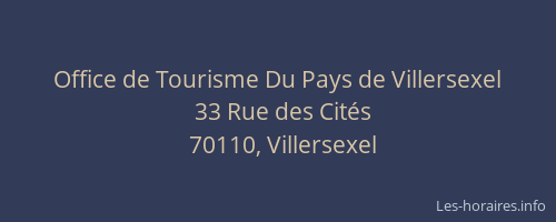 Office de Tourisme Du Pays de Villersexel