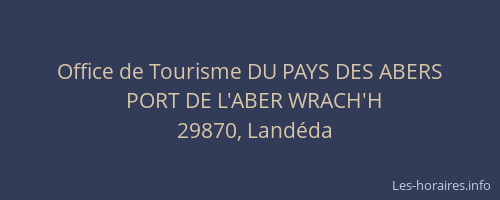 Office de Tourisme DU PAYS DES ABERS