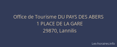 Office de Tourisme DU PAYS DES ABERS