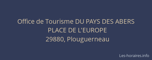 Office de Tourisme DU PAYS DES ABERS