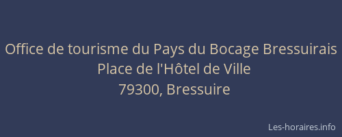 Office de tourisme du Pays du Bocage Bressuirais