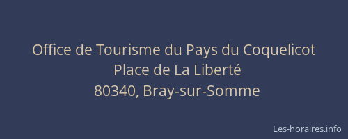 Office de Tourisme du Pays du Coquelicot