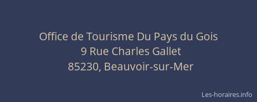 Office de Tourisme Du Pays du Gois