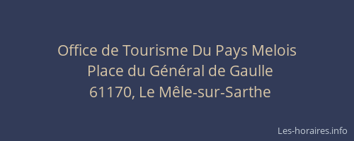 Office de Tourisme Du Pays Melois