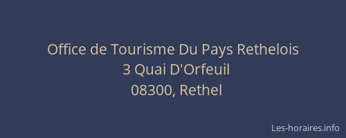 Office de Tourisme Du Pays Rethelois