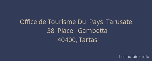Office de Tourisme Du  Pays  Tarusate