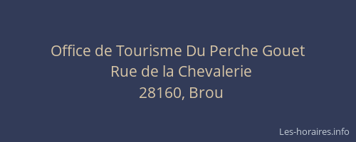 Office de Tourisme Du Perche Gouet