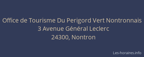 Office de Tourisme Du Perigord Vert Nontronnais