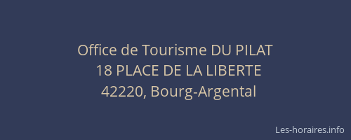 Office de Tourisme DU PILAT