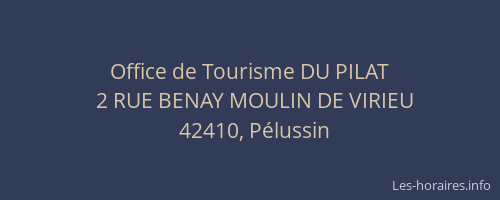Office de Tourisme DU PILAT