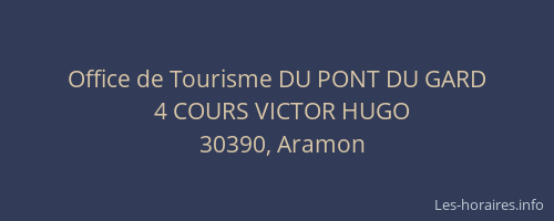 Office de Tourisme DU PONT DU GARD