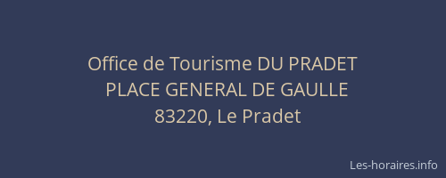 Office de Tourisme DU PRADET