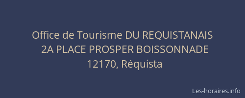 Office de Tourisme DU REQUISTANAIS