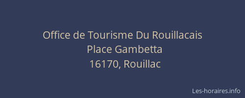 Office de Tourisme Du Rouillacais