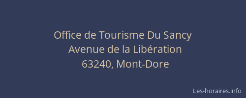 Office de Tourisme Du Sancy