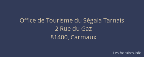 Office de Tourisme du S&eacute;gala Tarnais