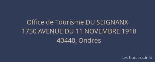 Office de Tourisme DU SEIGNANX