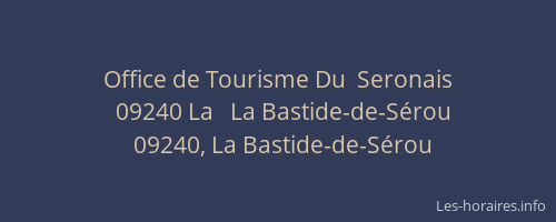 Office de Tourisme Du  Seronais