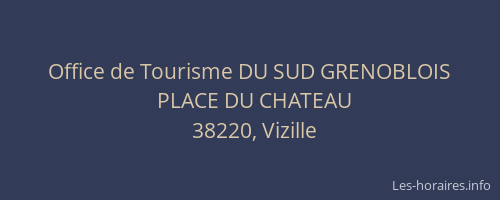 Office de Tourisme DU SUD GRENOBLOIS