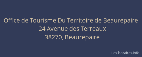 Office de Tourisme Du Territoire de Beaurepaire