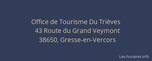 Office de Tourisme Du Tri&egrave;ves